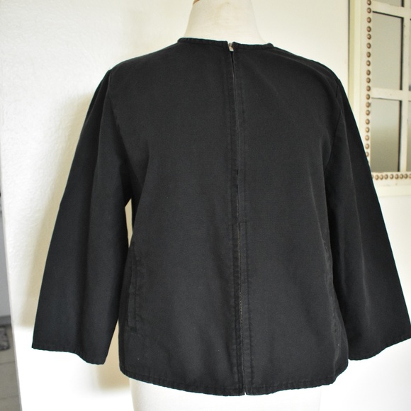Eileen Fisher Jackets & Blazers - Eileen Fisher Black Long Sleeve Zip Front Jacket